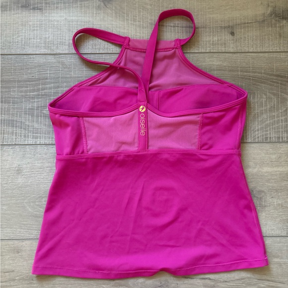 Oiselle Bold Pink Athletic Halter Top - Picture 5 of 6